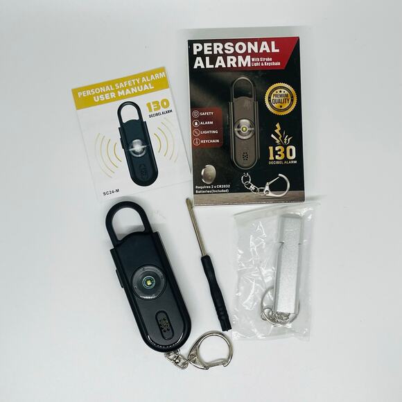 Personal Alarm Keychain with Light- New - Picture 3 of 3